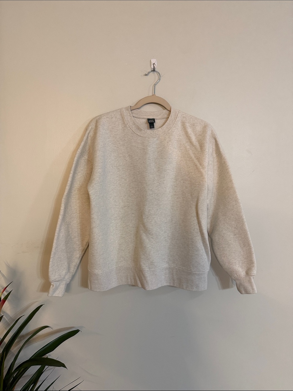wild fable Women’s Crewneck Sweatshirt in Light Beige